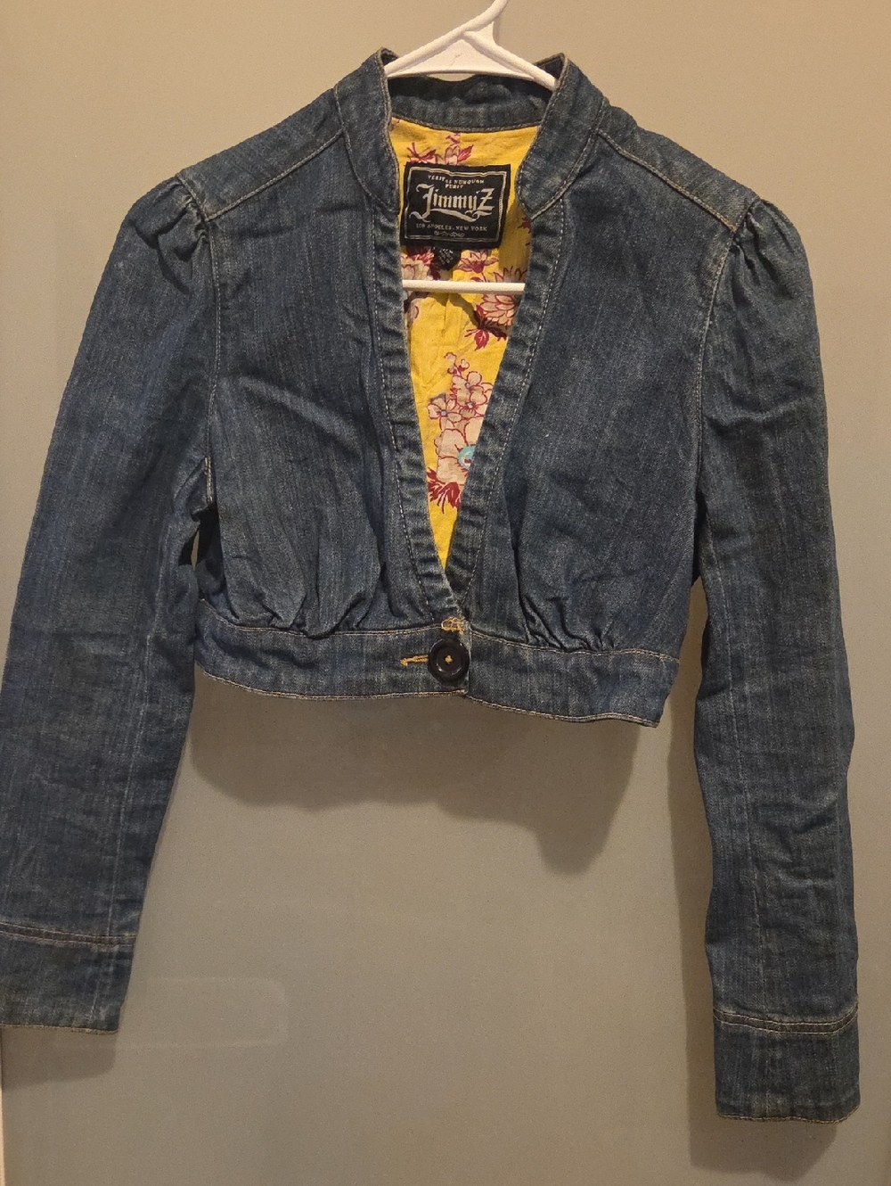 Jimmy Z Denim Cropped Jacket in Blue
